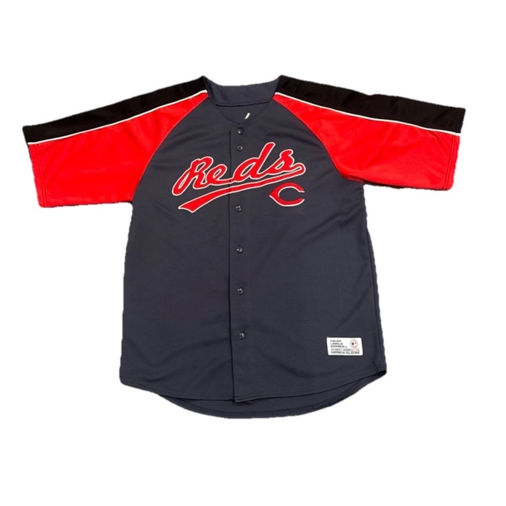 Cincinnati Reds Dynasty MLB Baseball Jersey Youth Large‎ Gray